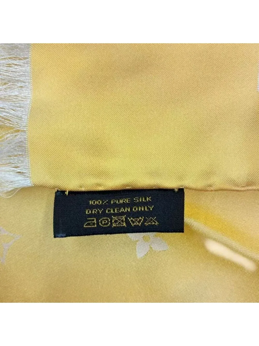 Louis Vuitton Silk Scarf Monogram Yellow